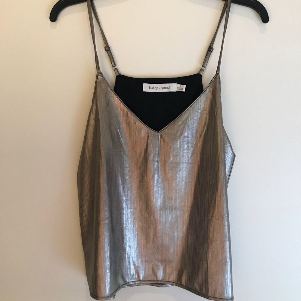 Bishop + young metallic top